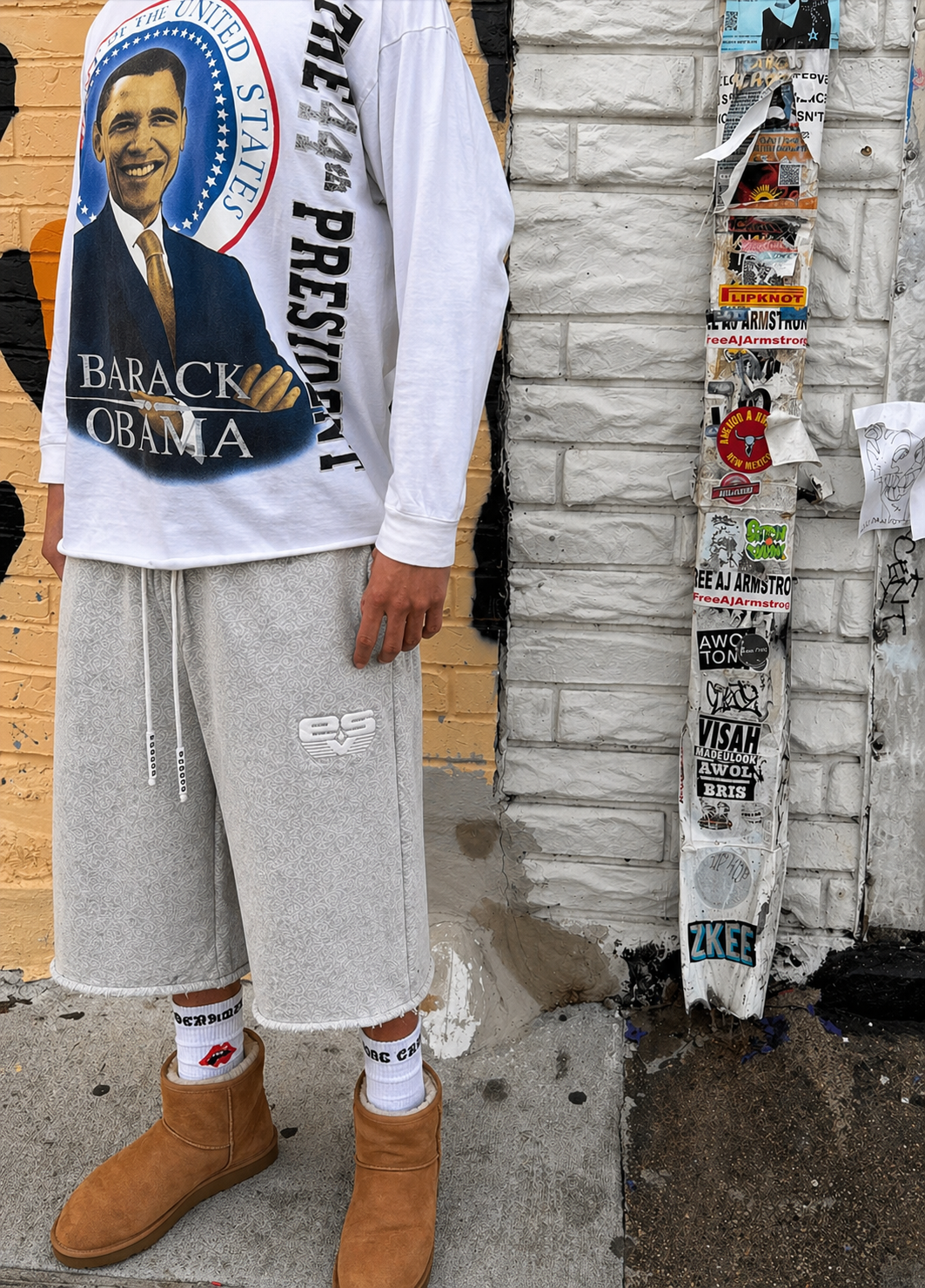 Light Grey 3/4 Sweatshorts