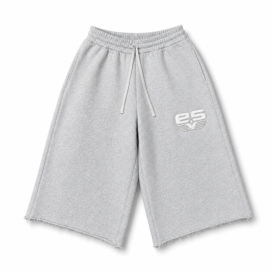 Light Grey 3/4 Sweatshorts